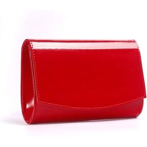 WALLYN'S Women Patent Leather Clutch Purse, Evening Bag